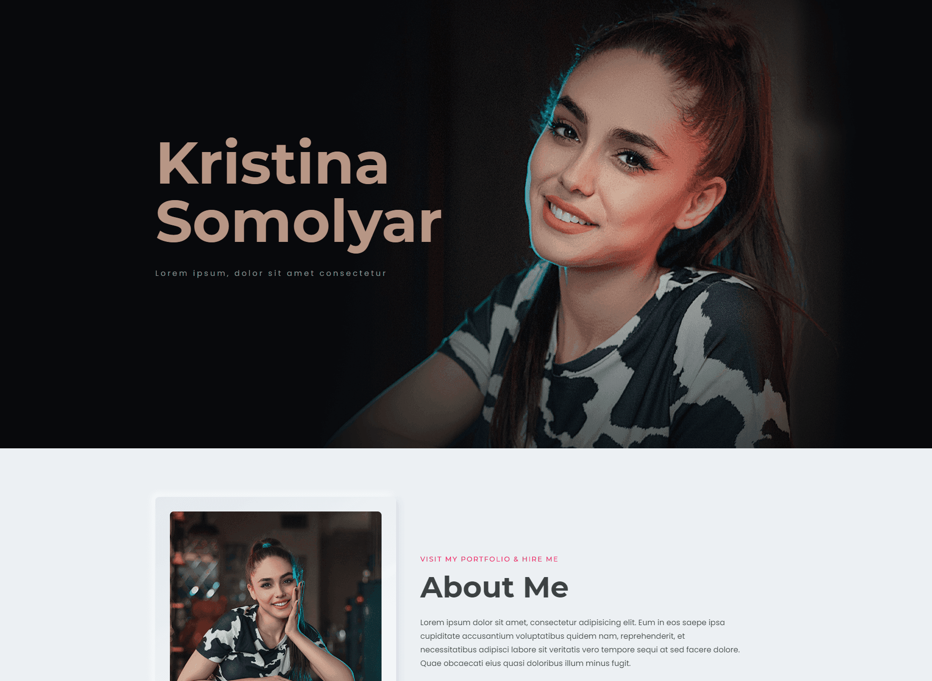 Fashion Designer light template preview