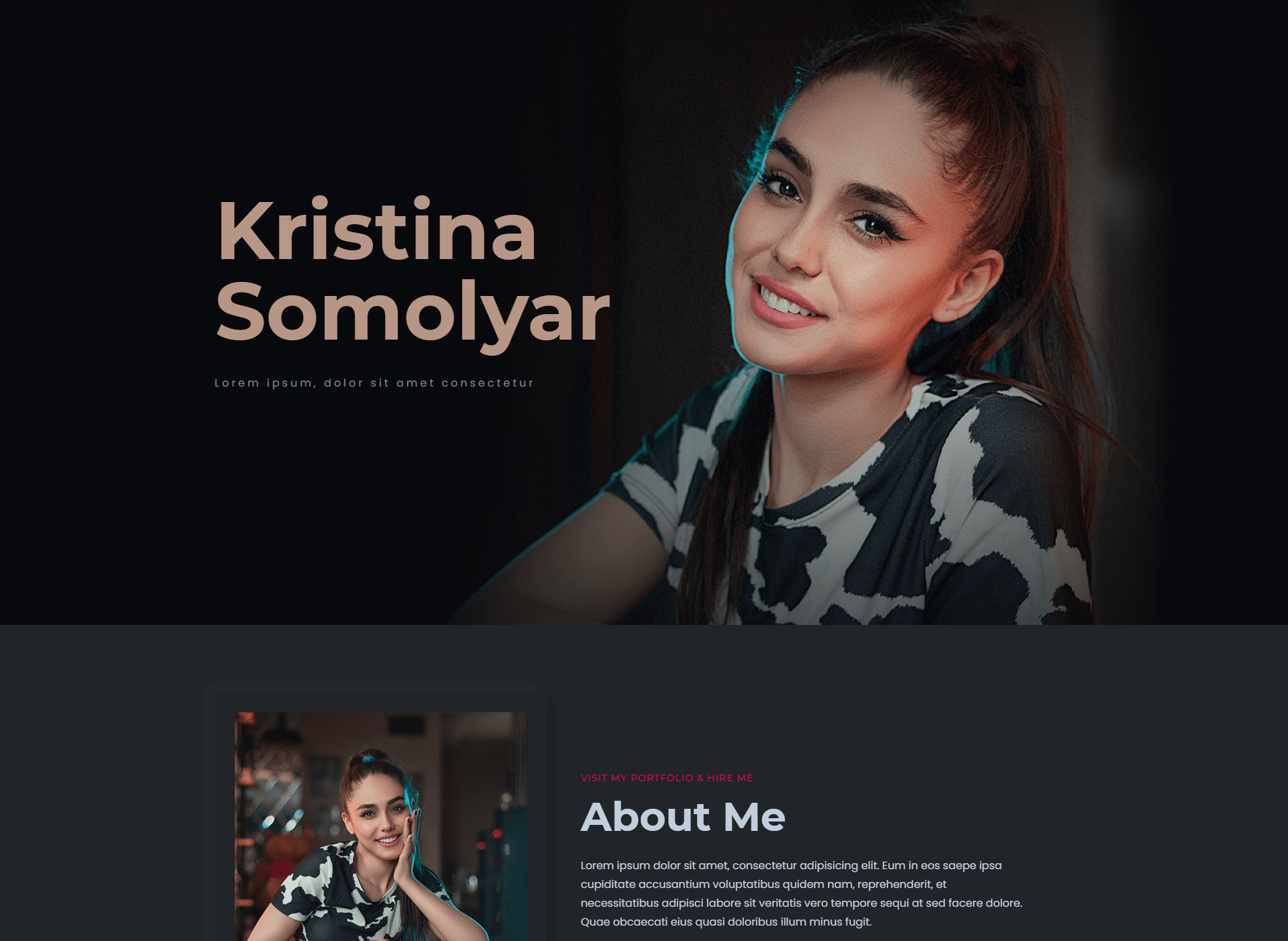Fashion Designer dark template preview