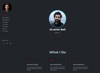 Consulting dark template preview