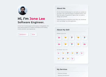 Freelancer light template preview